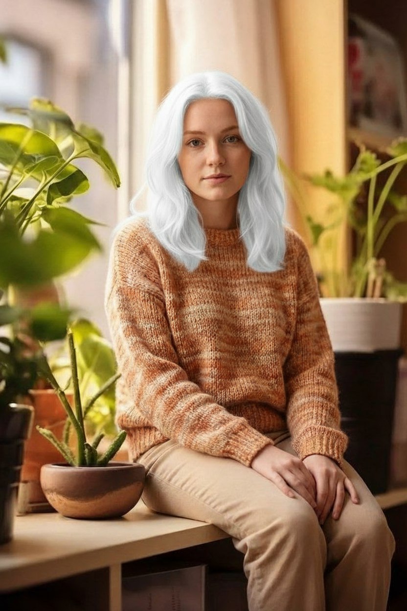 Change color hair online AI effect result example