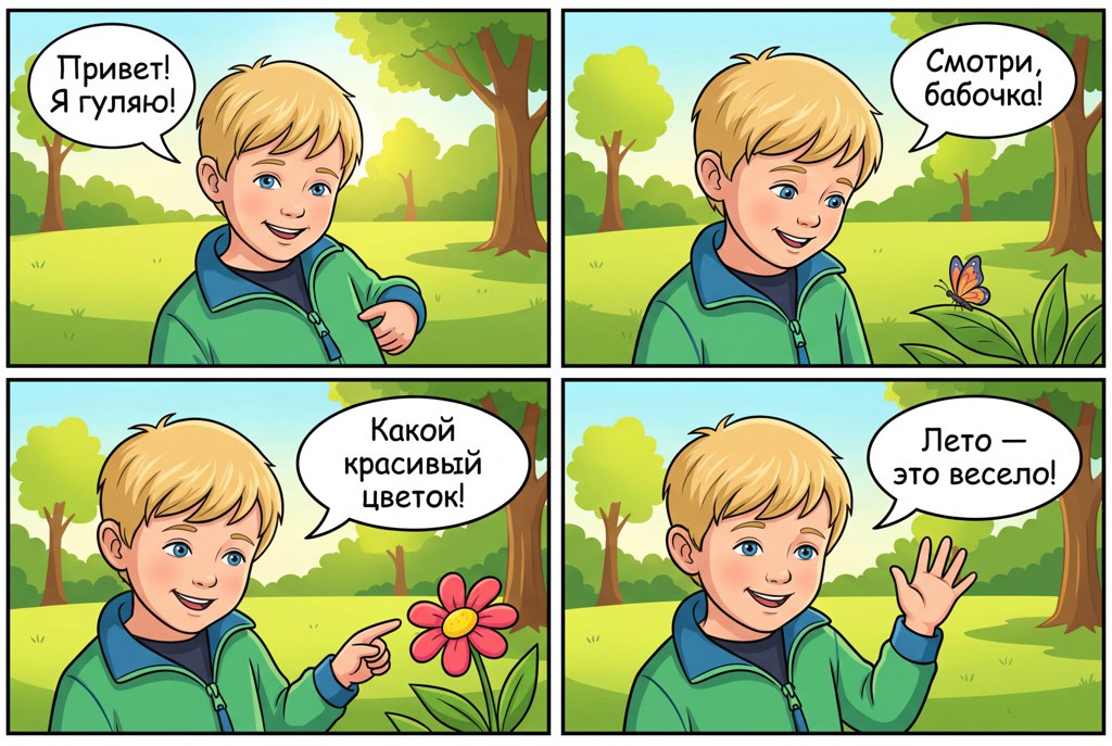 Comic rebenkom zakaz AI effect result example